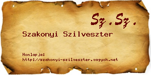 Szakonyi Szilveszter névjegykártya